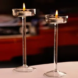 Elegante glazen kandelaar - standaardKaarsen & Houders