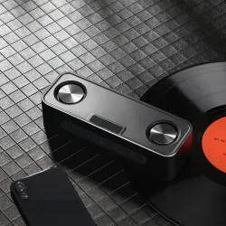 30W Bluetooth metal speaker with super bass - wireless 3D digital columnBluetooth speakers