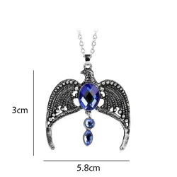 Eagle with blue crystals - vintage necklaceKettingen