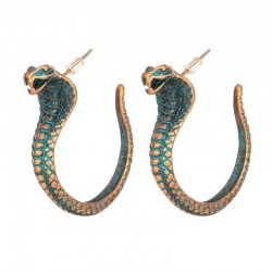 Vintage earrings with cobra