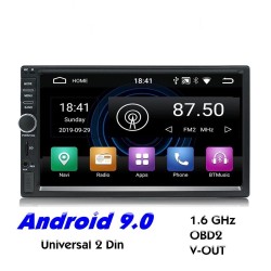 2 Din Bluetooth Android 9 autoradio - WiFi - USB - GPS-navigatie - Mirrorlink - MP3 MP5Radio
