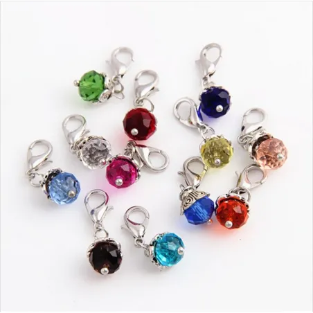 Crystal beads with lobster clasp - keychain - 20 piecesHobbies & Collections