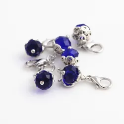 Crystal beads with lobster clasp - keychain - 20 piecesHobbies & Collections