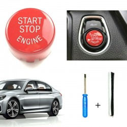 For BMW 1 Series F20 F21 2012-18 Red Start Stop Engine Switch Button Cover TrimSchakelaars