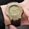 Ausgekühlte Diamant-Uhr - Quarzgold Hip Hop Uhren mit Micropave cz Edelstahl Uhren Replika