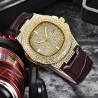 iced out diamond watch - quartz gold hip hop watches with micropave cz stainless steel watch clock relogioWatches