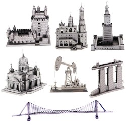 3D Metal Puzzle building model sets DIY Laser Cut Puzzles Jigsaw Model Educational Toys For Adult ChSpeelgoed