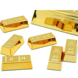 1pc Creative Gold Brick Shape Refrigerator Magnets Resin Craft Gift For Home Refrigerator DecorationDecoratie