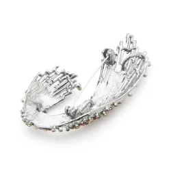Wulibaby Multicolor Rhinestone Geometric shape Brooches Women Weddings Brooch Pins GiftsBroches