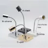 Universal 360 Degree E27 Lamp Holder ceramic screw socket Lamp Base aluminum hose goose neck squareWandlampen