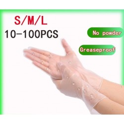 Einweg - antistatisch - pulverfrei - ölfest - transparente PVC Schutzhandschuhe