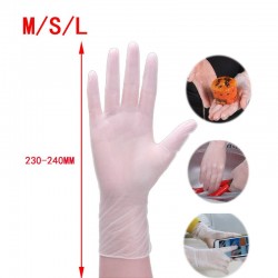 Disposable - anti static - powder-free - oil-proof - transparent PVC protective glovesMondmaskers