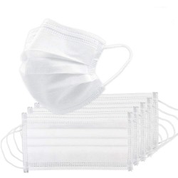 Medisch mond- / gezichtsmasker - wegwerp - antibacterieel - witMondmaskers