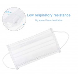 Medical mouth/face mask - disposable - anti bacterial - white