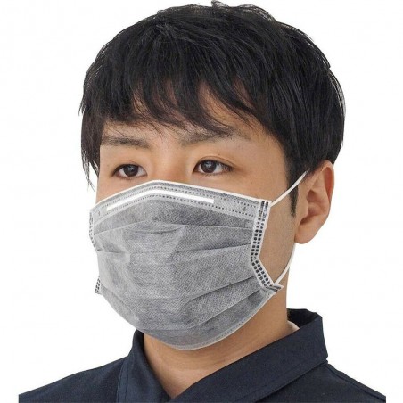 Activated carbon nano filter - 4-layer mouth / face mask - antibacterial - greyMouth masks