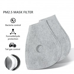 PM25 - Aktivkohle-Ersatzfilter für Mund/Gesichtsmaske mit Doppelluftventil - 10 Stück