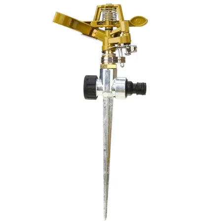 Lawn Durable 360 Degree Rotating Impulse Metal Sprayer Adjustable Portable Grass Irrigation System Garden Watering SprinklerS...