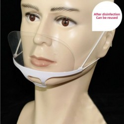10 stuks - transparant mondmasker - anti condens en -speeksel - plastic mondschild - lip lezenMondmaskers