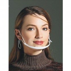 10 stuks - transparant mondmasker - anti condens en -speeksel - plastic mondschild - lip lezenMondmaskers