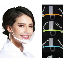 Transparente Mundmaske - Anti-Fog / Anti-Speichel - Kunststoff-Mundschild - Lippenlesen