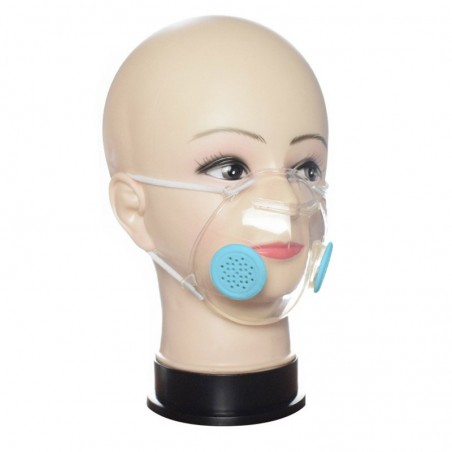 Transparente Gesichts-/Mundmaske mit PM2.5 Filtern - Anti-Staub & - Bakterien - Lippenlesung