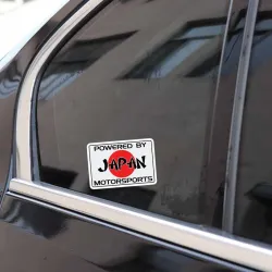 POWERED BY JAPAN MOTORSPORTS - car sticker - 11.2cm * 7.5 cmStickers