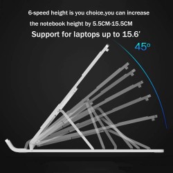 MacBook / laptop aluminium standaard - verstelbaar en opvouwbaarStands