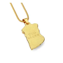 Gezicht van Jezus Christus hanger - met gouden kettingHalskettingen