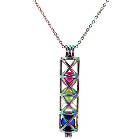 Rectangle Cross Locket NecklaceHalskettingen