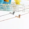 Stereoscopic V Charm Bracelet - Titanium SteelArmbanden