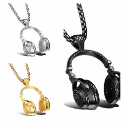 Headphone Necklace - Black/Gold/SilverKettingen