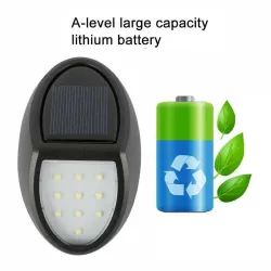 Waterproof Solar Power LED Lamp - 10LED 100mAhWandlampen