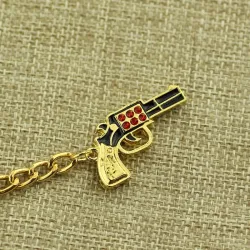 Gold Gun KeychainSleutelhangers
