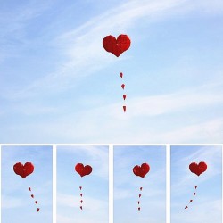 Heart shaped nylon kiteKites