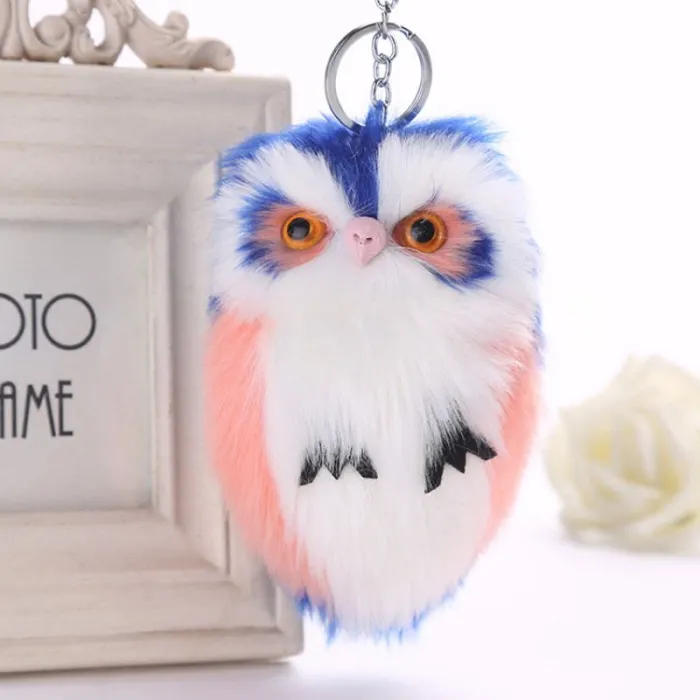 Fluffy Owl - uil sleutelhanger van bontSleutelhangers