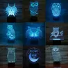 3D uil - LED nachtlampje - USB - touch control / afstandsbedieningVerlichting