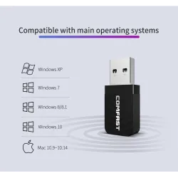 1300Mbps Mini wireless adapter - windows XP/Vista/7/8/10 - Mac OSUSB geheugen