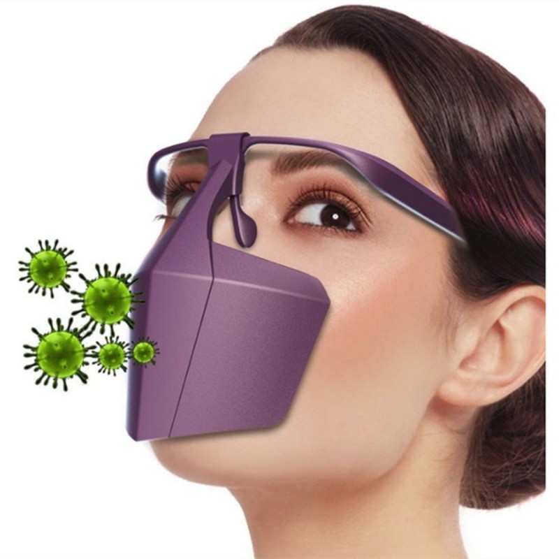 Volledig verzegeld - anti-speeksel - antibacterieel - gezicht - mond - neus - plastic beschermen masker