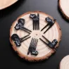 Black cat fruit fork - 6pcs/packBestek