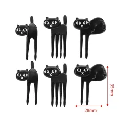 Black cat fruit fork - 6pcs/packBestek
