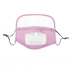 Kids face- mouth mask with detachable eye shield - visible mouth - reusable - washable