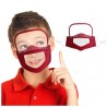 Gezichtsmasker voor kinderen met afneembaar oogschild - zichtbare mond - herbruikbaar - wasbaarMondmaskers