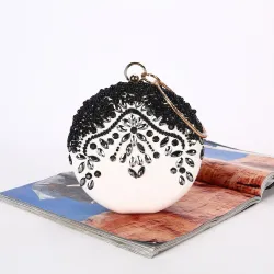 Luxury bag - vintage - diamond - gold chainTassen