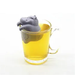 Silicone hippo shaped - tea infuser - reusable - 1pcsTheefilters