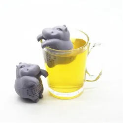 Silicone hippo shaped - tea infuser - reusable - 1pcsTheefilters