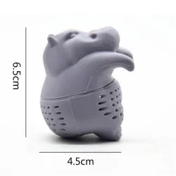 Silicone hippo shaped - tea infuser - reusable - 1pcsTheefilters