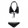 Niedrige Taille zweiteiliger Badeanzug - plus Größe - schwarz - weiß