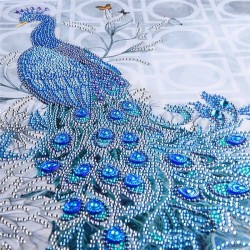 Rhinestone peacock 5D - DIY painting - diamond embroider - home decorDecoratie