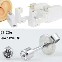 Disposable sterile ear piercing unit with earring - setEarrings
