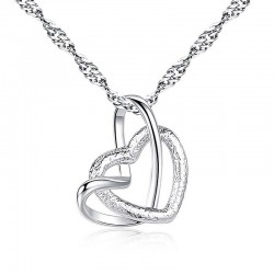 Heart shaped pendant - stainless steel necklace - 23 types